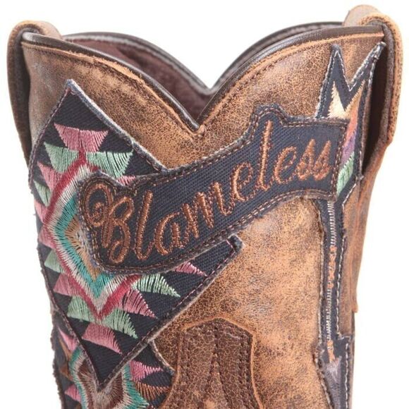 New Laredo‎ Women's Leather Western Boots Snip Toe Brown  7M "Blameless" - Picture 3 of 8